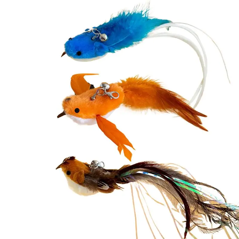 Cat Teaser Replacement Head Cat Toys Feather Bell Simulation Bird Cat Self-entertainment Toys Scratch-resistant Cat Wand Toys
Cat Teaser Replacement Head Cat Toys Feather Bell Simulation Bird Cat Self-entertainment Toys Scratch-resistant Cat Wand Toys