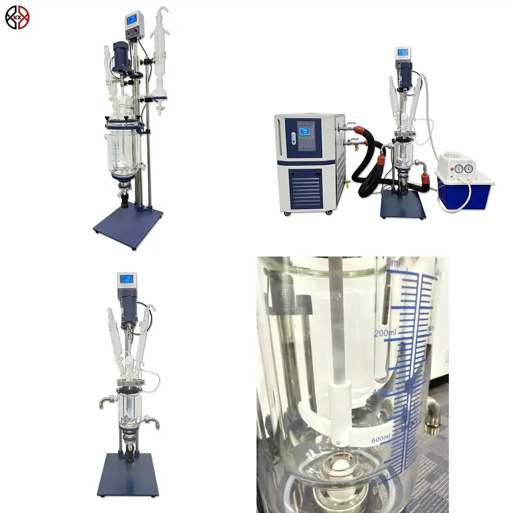 1L/2L CE Certified Reaction Kettle Double Layer Jacketed Energy-Saving Glass Reactor with Engine & Motor Agitator
1L/2L CE Certified Reaction Kettle Double Layer Jacketed Energy-Saving Glass Reactor with Engine & Motor Agitator