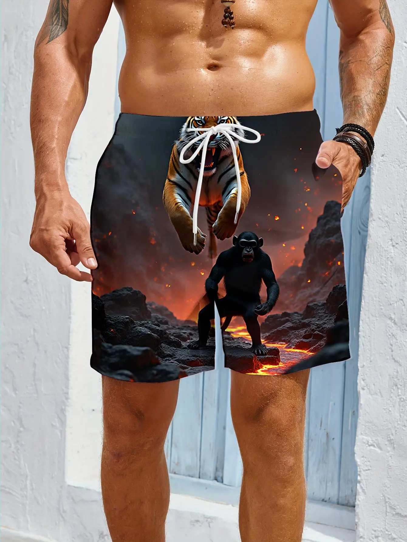 1pcs Men's Short swim trunks2026 Summer 3D Printed Short sleeve Polyester Breathable running Quick drying Men's pants
1pcs Men's Short swim trunks2026 Summer 3D Printed Short sleeve Polyester Breathable running Quick drying Men's pants