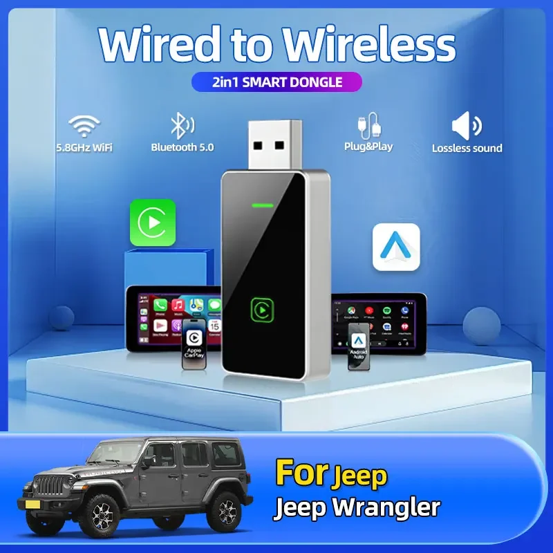 2025 Fashion New 2in1 Wireless Car Play Android Auto Adapter USB Smart Mini Box Plug And Play Car Accessories For Jeep Wrangler
2025 Fashion New 2in1 Wireless Car Play Android Auto Adapter USB Smart Mini Box Plug And Play Car Accessories For Jeep Wrangler