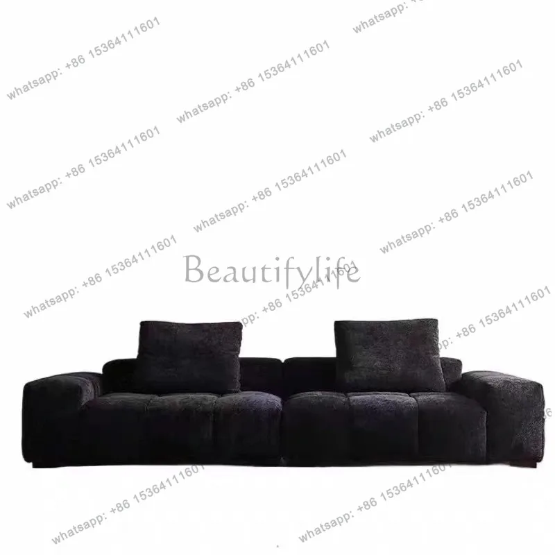 Straight row combination fabric sofa French black pixel tofu block solid wood light luxury
Straight row combination fabric sofa French black pixel tofu block solid wood light luxury