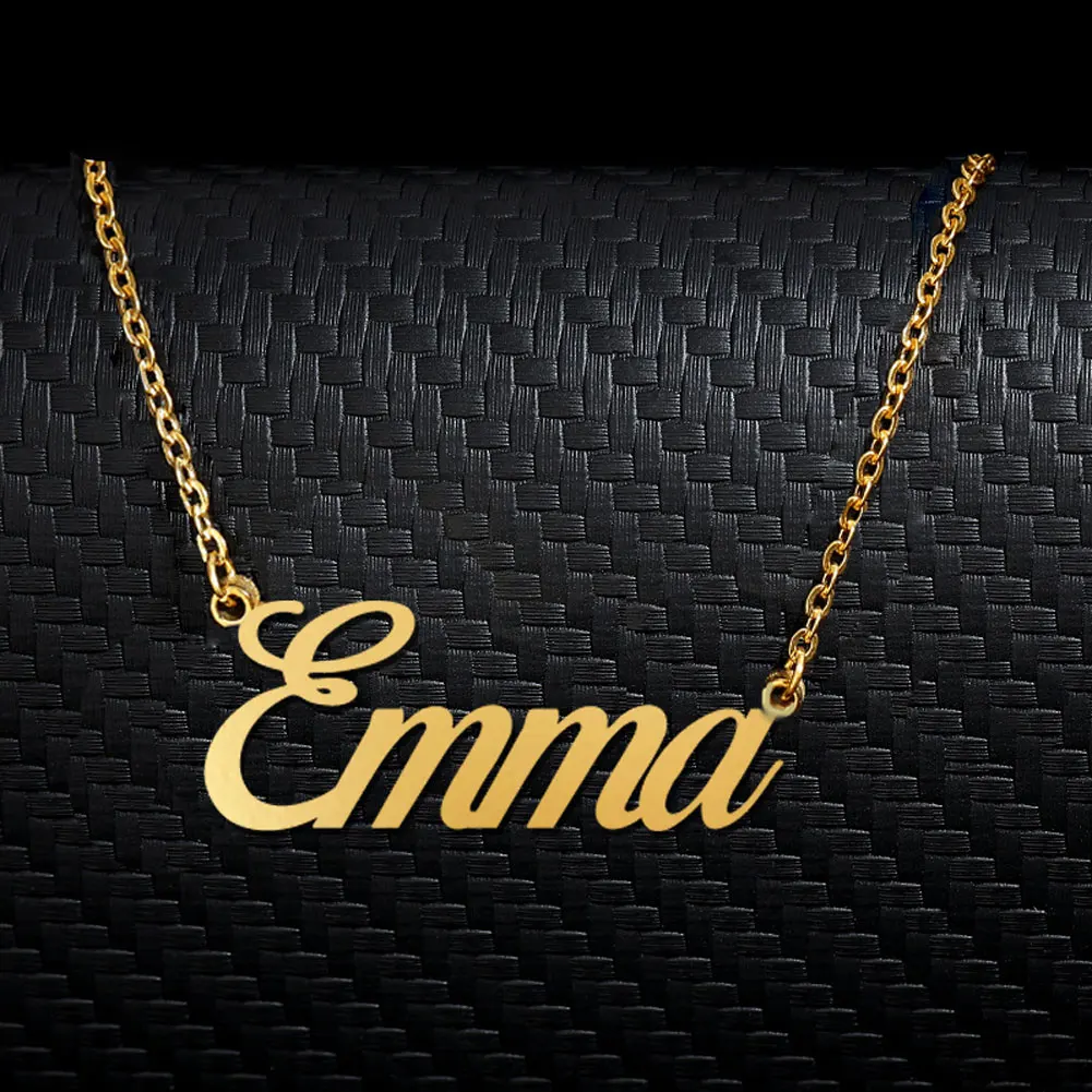 Emma Name Necklace Stainless Steel for Women Jewelry Nameplate Pendant Femme Mothers Girlfriend Gift (Not Customize)
Emma Name Necklace Stainless Steel for Women Jewelry Nameplate Pendant Femme Mothers Girlfriend Gift (Not Customize)
