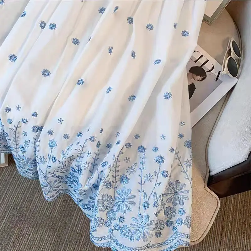 Embroidery Flower Patchwork Long Skirt For Women's 2026 Spring Summer Japanese Sweet Mori Girl Printed Mid Length Skirts
Embroidery Flower Patchwork Long Skirt For Women's 2026 Spring Summer Japanese Sweet Mori Girl Printed Mid Length Skirts