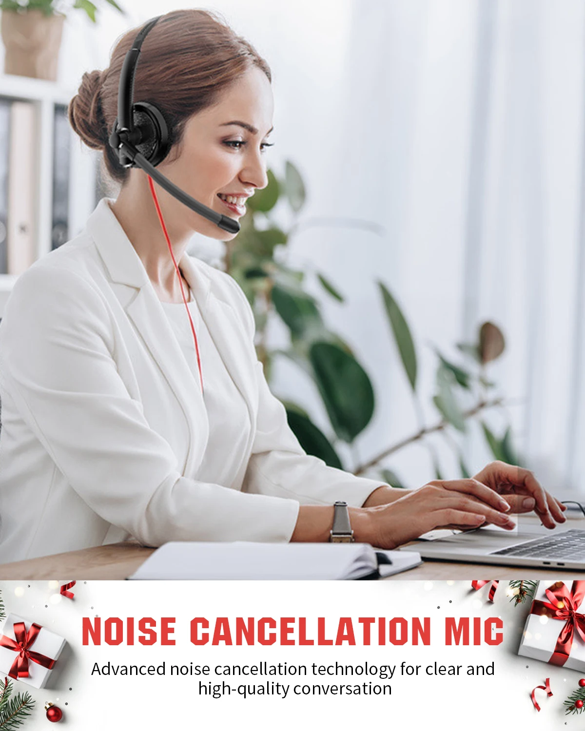 Sa68844a2bfb643efa7ea4ed4f1f7ffeeh NUBWO HW01 USB Headphone 3.5mm Computer Headset with Mic Noise Cancelling for Laptop PC Business Office Headsets for Cell Phone