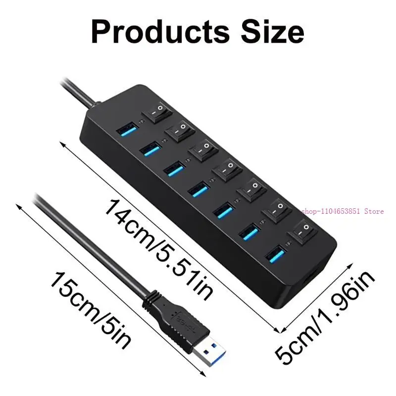 USB Extension Hub с 7 портом и отдельными светодиодными индикаторами для эффективной передачи данных на компьютере 0xLA
USB Extension Hub с 7 портом и отдельными светодиодными индикаторами для эффективной передачи данных на компьютере 0xLA