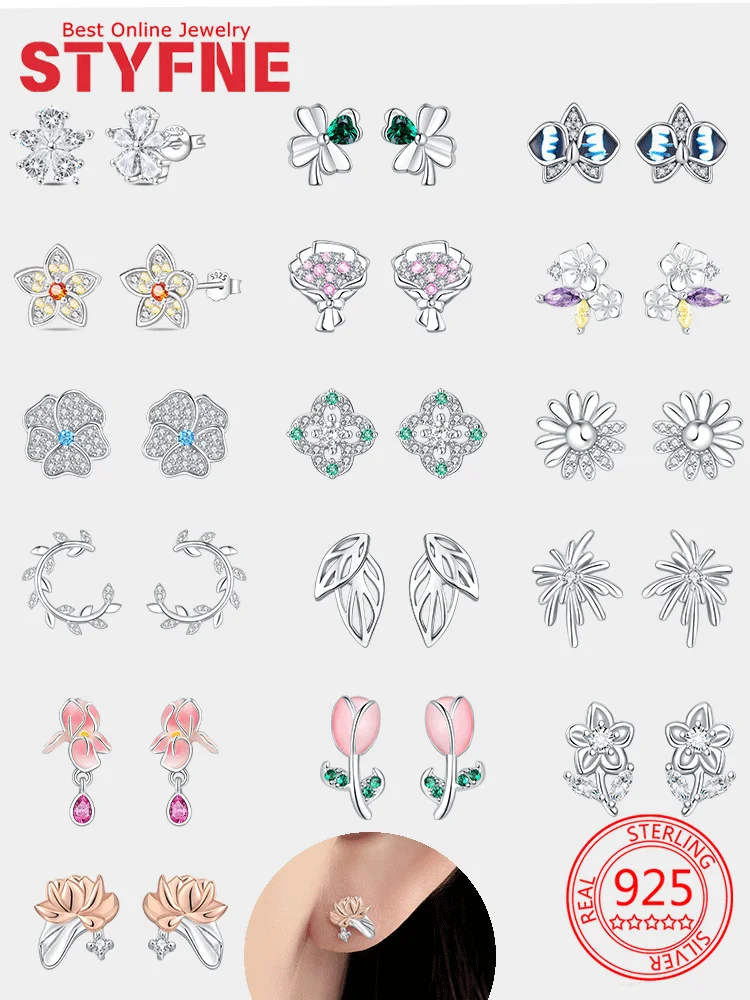 Earrings 925 sterling silver for Women Butterfly Flower Women's Fashion Earrings for Jewelry Gifts
Earrings 925 sterling silver for Women Butterfly Flower Women's Fashion Earrings for Jewelry Gifts