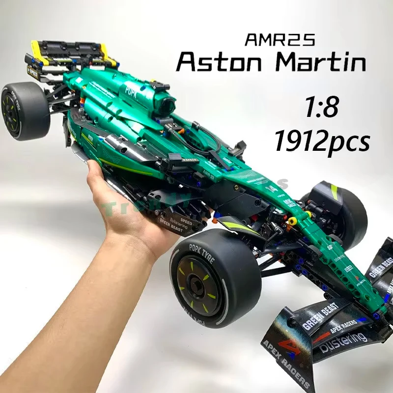 MK6022 1912PCS 1:8 New Technic Martin Aramco AMR25 Building Blocks MOC F Car DIY Assembly Model Set Toys Gifts for Boys Kids
MK6022 1912PCS 1:8 New Technic Martin Aramco AMR25 Building Blocks MOC F Car DIY Assembly Model Set Toys Gifts for Boys Kids