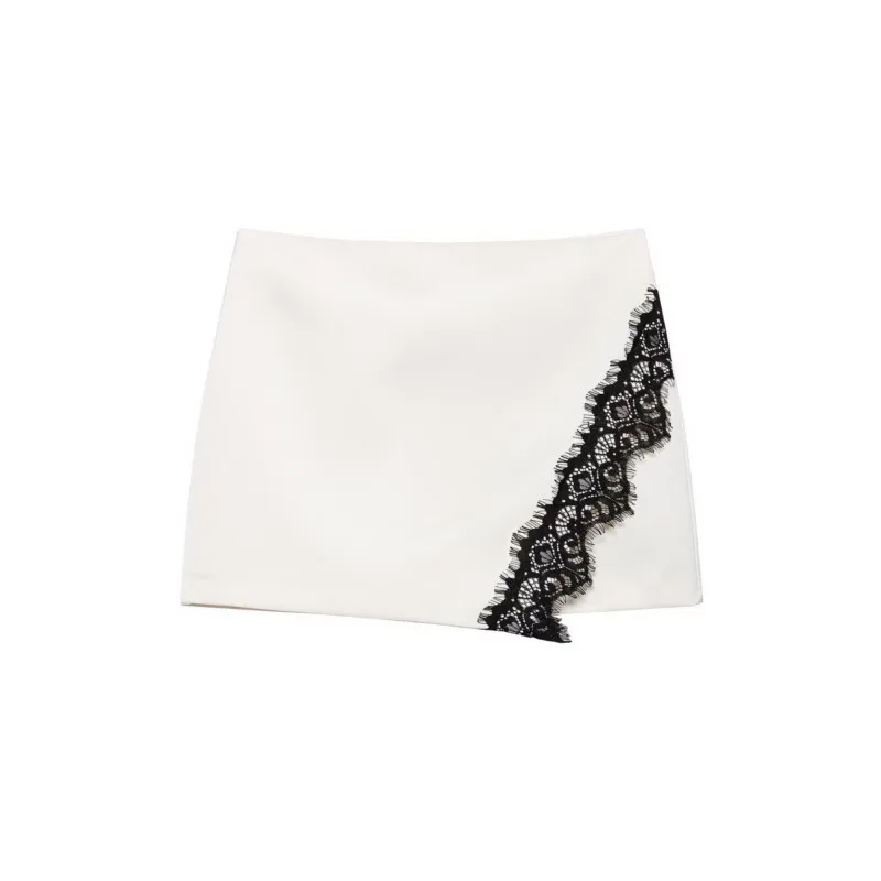 Women's Contrast Lace Skort 2026 Summer New Double Breasted Zipper Short Skirt Casual Fashion Female Elegant Mini Skirts
Women's Contrast Lace Skort 2026 Summer New Double Breasted Zipper Short Skirt Casual Fashion Female Elegant Mini Skirts