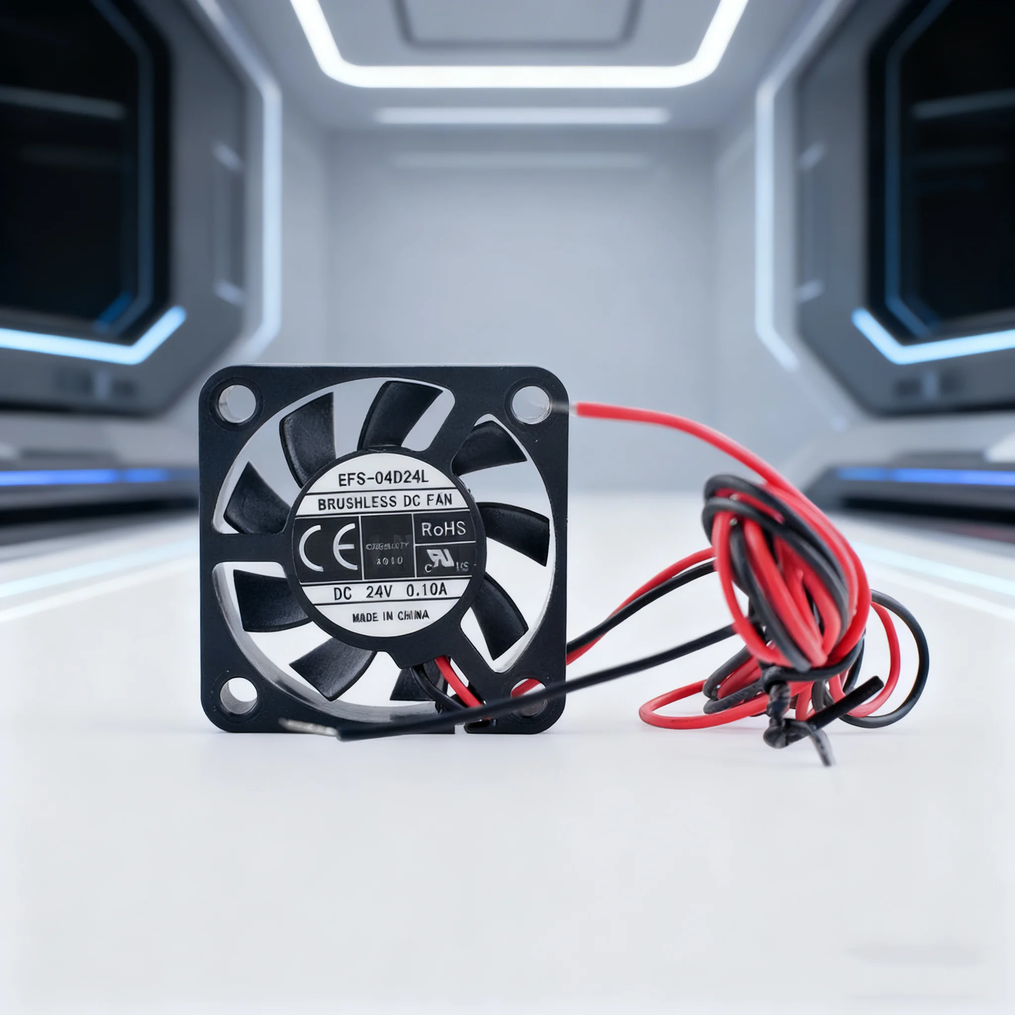 (10pcs) 2-Pin Micro Cooling Fan EFS-04D24L 4cm X 40mm 40x40x10mm DC24V 0.10A 8000rpm Compact Size for Power Inverters Printers
(10pcs) 2-Pin Micro Cooling Fan EFS-04D24L 4cm X 40mm 40x40x10mm DC24V 0.10A 8000rpm Compact Size for Power Inverters Printers