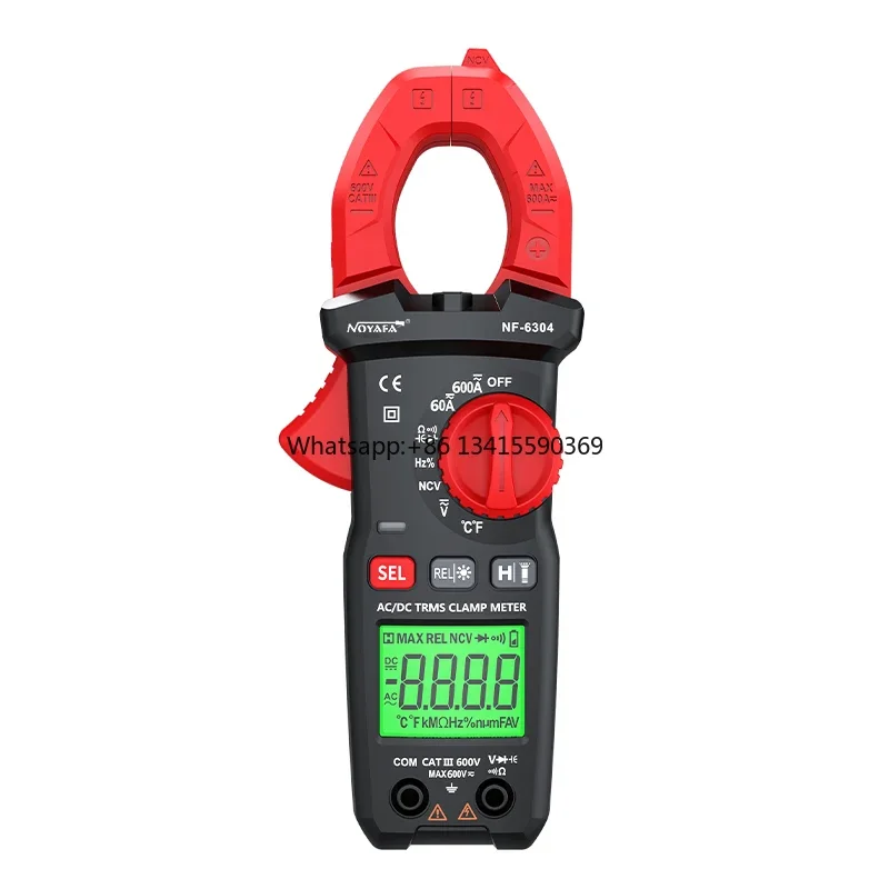 NF-6304 Digital Clamp Meter Multimeter 9999 Counts TRMS, Amp Meter, Measures NCV, AC/DC with Big Screen
NF-6304 Digital Clamp Meter Multimeter 9999 Counts TRMS, Amp Meter, Measures NCV, AC/DC with Big Screen