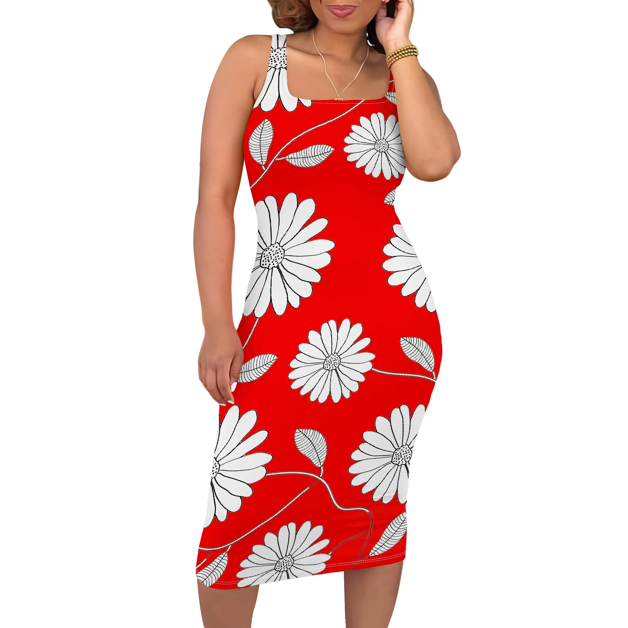 Women's Sleeveless Summer Dress With Delicate Floral Embellishment Stylish Choice For Modern Women
Women's Sleeveless Summer Dress With Delicate Floral Embellishment Stylish Choice For Modern Women