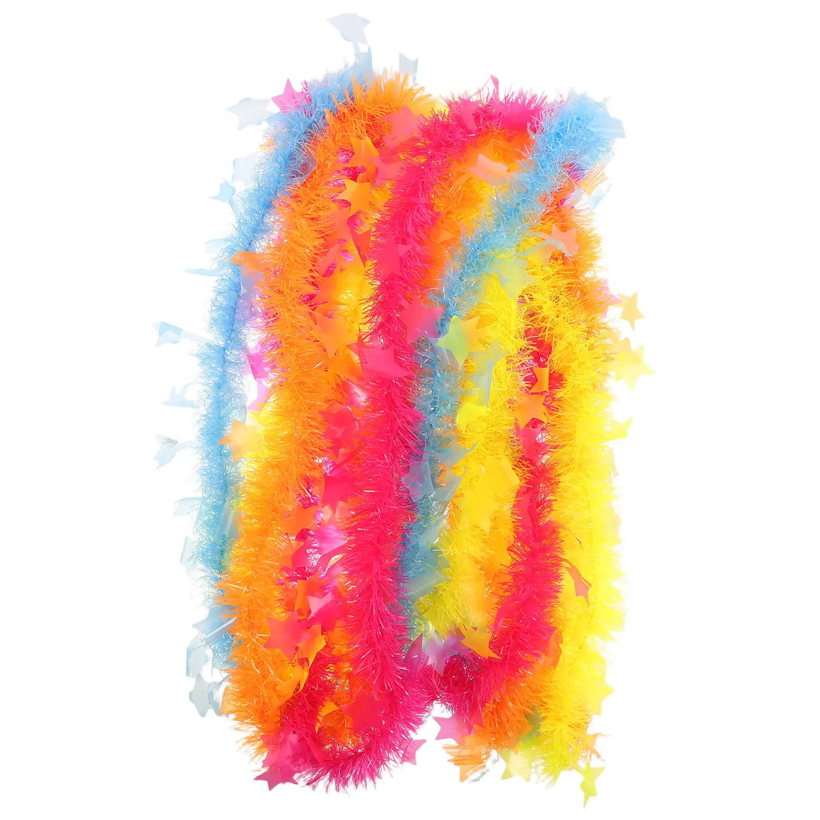 Creative Neon Garland Tinsel Streamers Hanging Decor with Star Accents Bright Gradient Colors for Birthday Party Wedding Holiday
Creative Neon Garland Tinsel Streamers Hanging Decor with Star Accents Bright Gradient Colors for Birthday Party Wedding Holiday