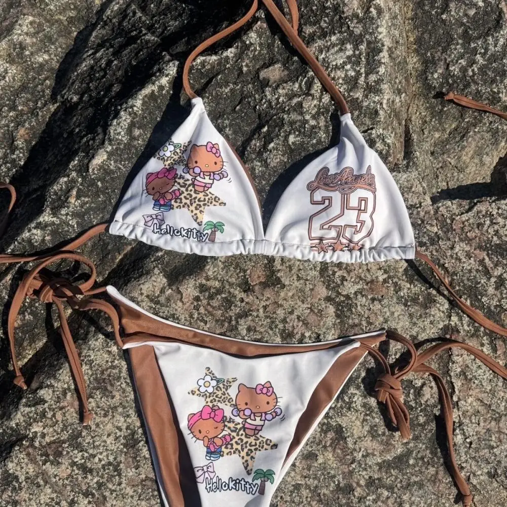Y2K Hello Kitty Bikini Swimsuit Set for Women Sanrio Anime Kawaii Sexy Hot Girl Sexy Pink Underwear Bra Panties Beach Seaside
Y2K Hello Kitty Bikini Swimsuit Set for Women Sanrio Anime Kawaii Sexy Hot Girl Sexy Pink Underwear Bra Panties Beach Seaside