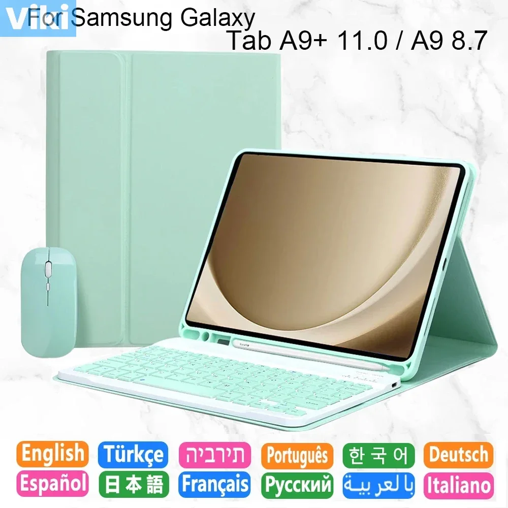 Cases Case Keyboard For Samsung Galaxy Tab A9 8.7 X110 X115 A9+ Plus 11 X210 X215 X216 Cover Korean Hebrew Spanish Portuguese Ke
Cases Case Keyboard For Samsung Galaxy Tab A9 8.7 X110 X115 A9+ Plus 11 X210 X215 X216 Cover Korean Hebrew Spanish Portuguese Ke