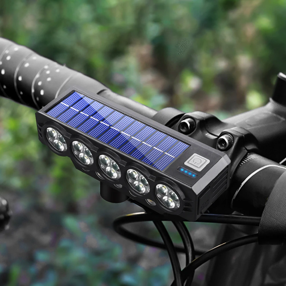 20LED Bicycle Light Rechargeable Bike Light Solar Cycling Safety Front Lamp High Brightness Flashlight Power Display Headlights
20LED Bicycle Light Rechargeable Bike Light Solar Cycling Safety Front Lamp High Brightness Flashlight Power Display Headlights
