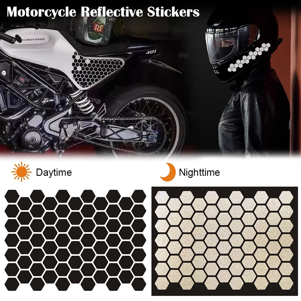 Motorcycle Reflective Sticker Black Invisible Reflective Film Helmet Bike Curved Surface High Visibility Safety Hexagonal Tape
Motorcycle Reflective Sticker Black Invisible Reflective Film Helmet Bike Curved Surface High Visibility Safety Hexagonal Tape