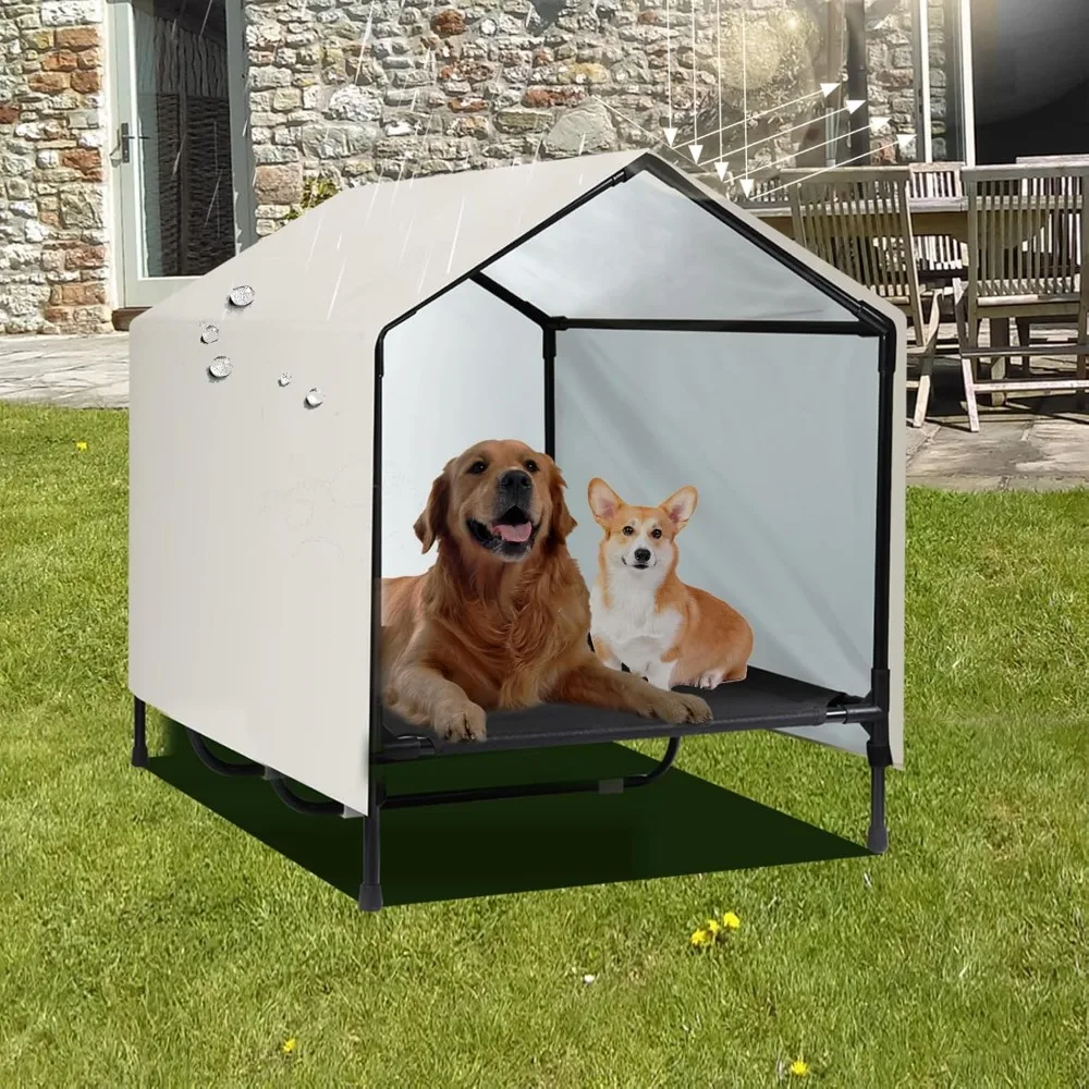 Outdoor Indoor Dog House for Large XL XXL Jumbo Dogs | XLarge Raised Elevated Dog Bed Cot with Canopy, Waterproof & Sunproof Out
Outdoor Indoor Dog House for Large XL XXL Jumbo Dogs | XLarge Raised Elevated Dog Bed Cot with Canopy, Waterproof & Sunproof Out
