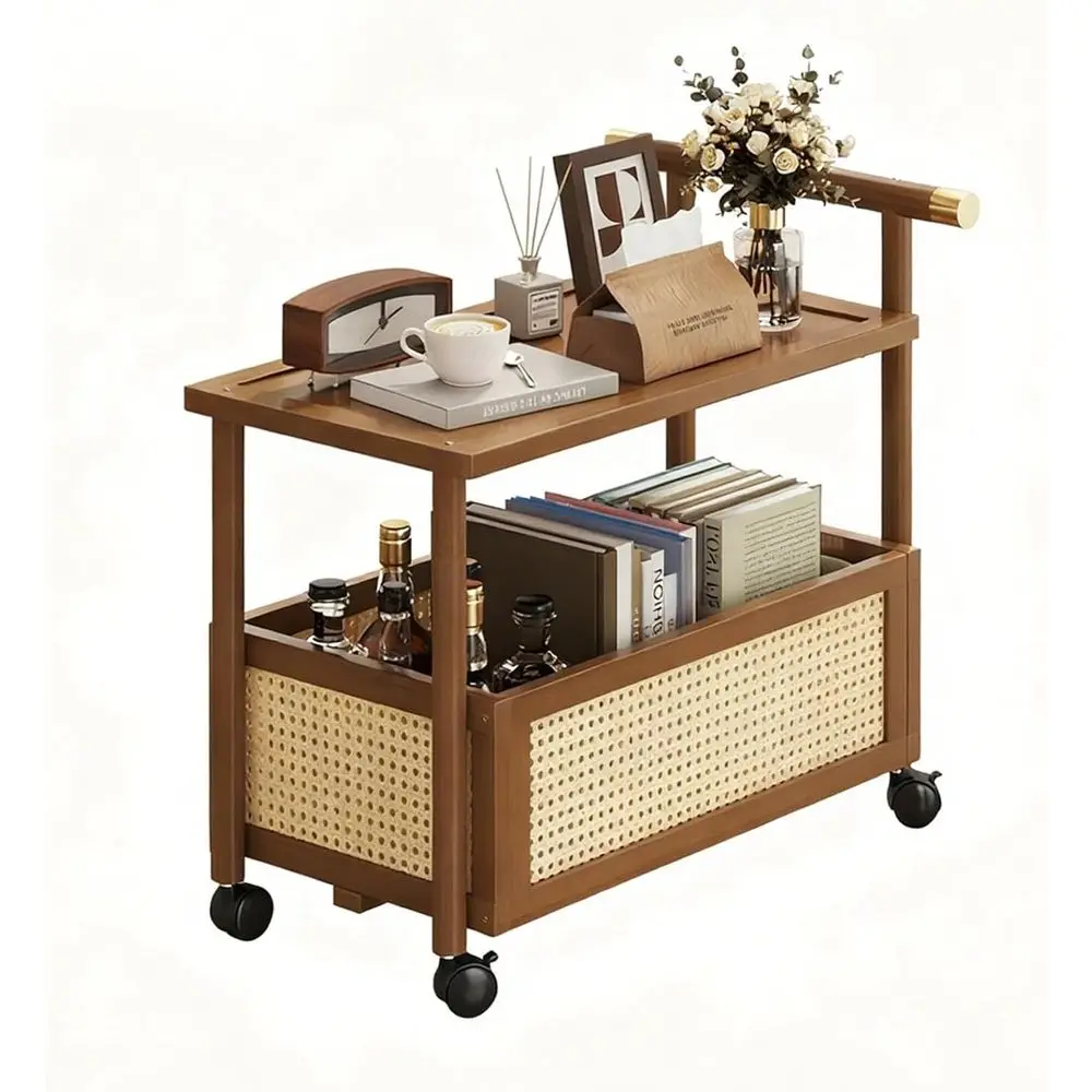 2-Tier Wooden Storage Organizer Shel with Wheels & Handle, Storage Shelves for Bathroom, Kitchen, Office, Craft, Makeup
2-Tier Wooden Storage Organizer Shel with Wheels & Handle, Storage Shelves for Bathroom, Kitchen, Office, Craft, Makeup