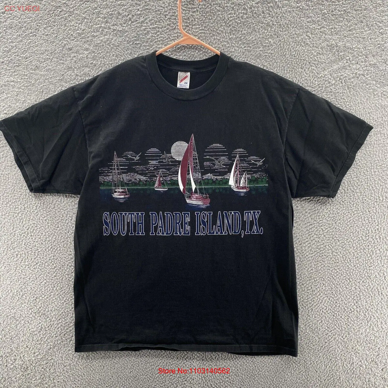 VINTAGE South Padre Island T Shirt Men XXL 2XL Black Texas Sailboat Graphic 90s
VINTAGE South Padre Island T Shirt Men XXL 2XL Black Texas Sailboat Graphic 90s