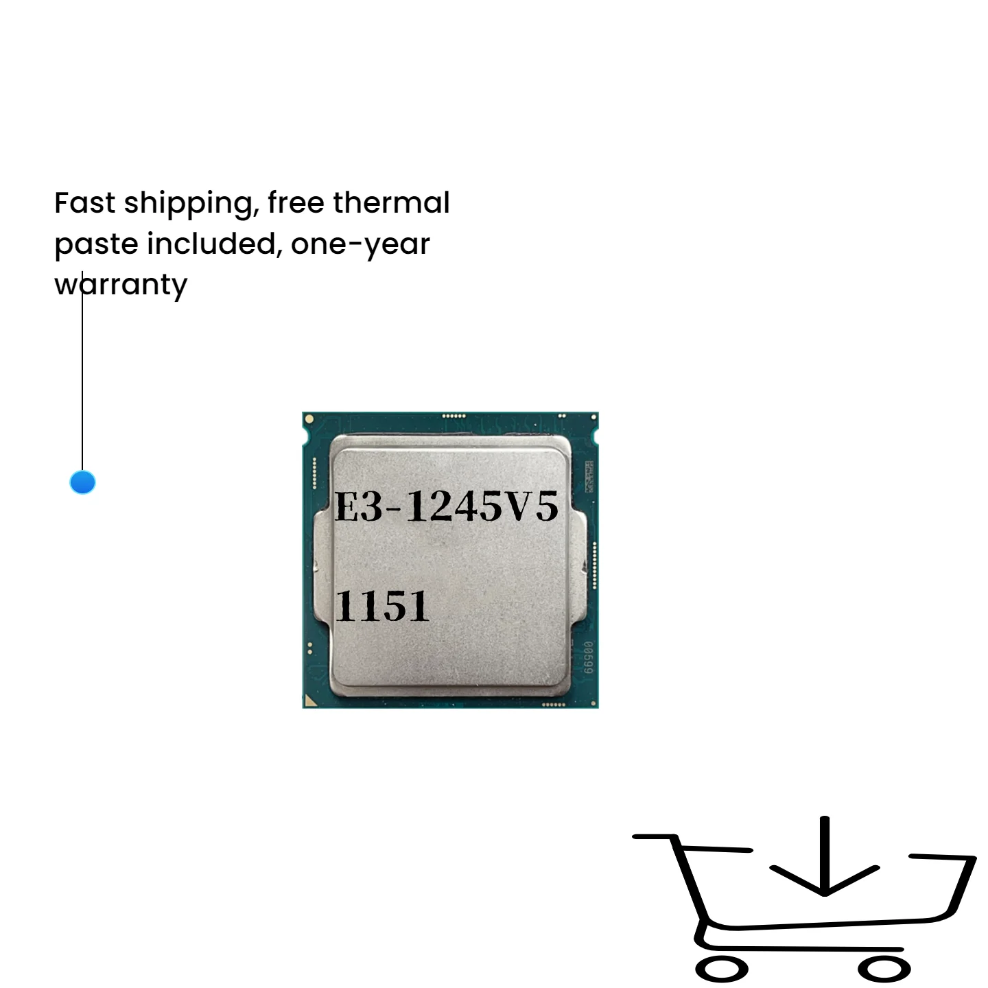 Xeon E3-1245 v5E3 1245 v5 3.5 GHz Quad-Core 8-Thread CPU Processor 80W LGA 1151
Xeon E3-1245 v5E3 1245 v5 3.5 GHz Quad-Core 8-Thread CPU Processor 80W LGA 1151