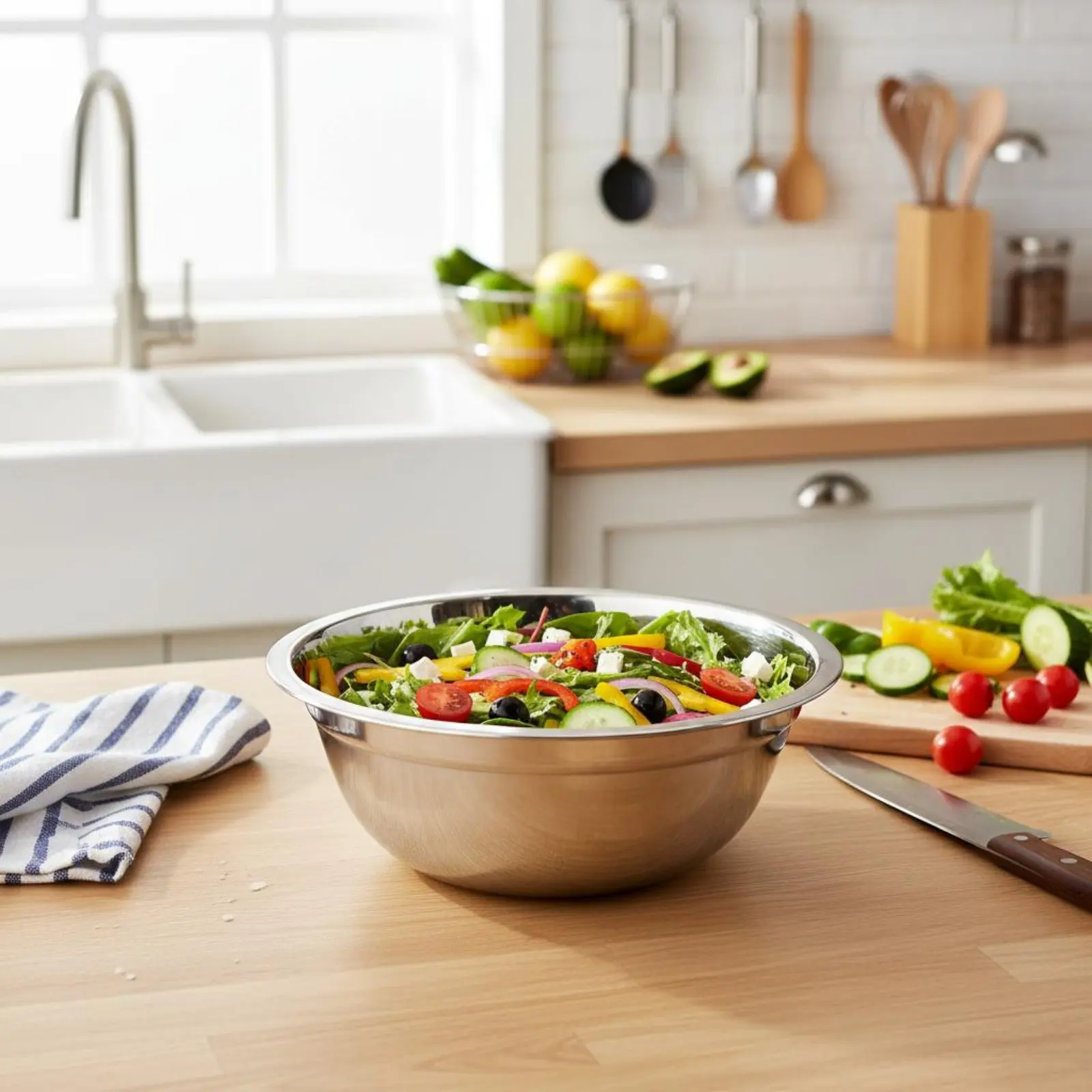 316 Stainless Steel Bowl Extra Thick Deep Metal Food Basin Vegetable Washing Bowl Kitchenware for Cafeteria
316 Stainless Steel Bowl Extra Thick Deep Metal Food Basin Vegetable Washing Bowl Kitchenware for Cafeteria