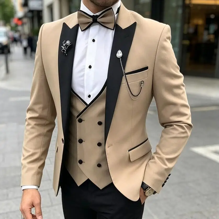 New Classic 3 Piece Suits Wedding Tuxedo for Groomsmen Slim Fit Male Suit Double Breasted Vest Male Fashion (Jacket+Vest+Pants)
New Classic 3 Piece Suits Wedding Tuxedo for Groomsmen Slim Fit Male Suit Double Breasted Vest Male Fashion (Jacket+Vest+Pants)