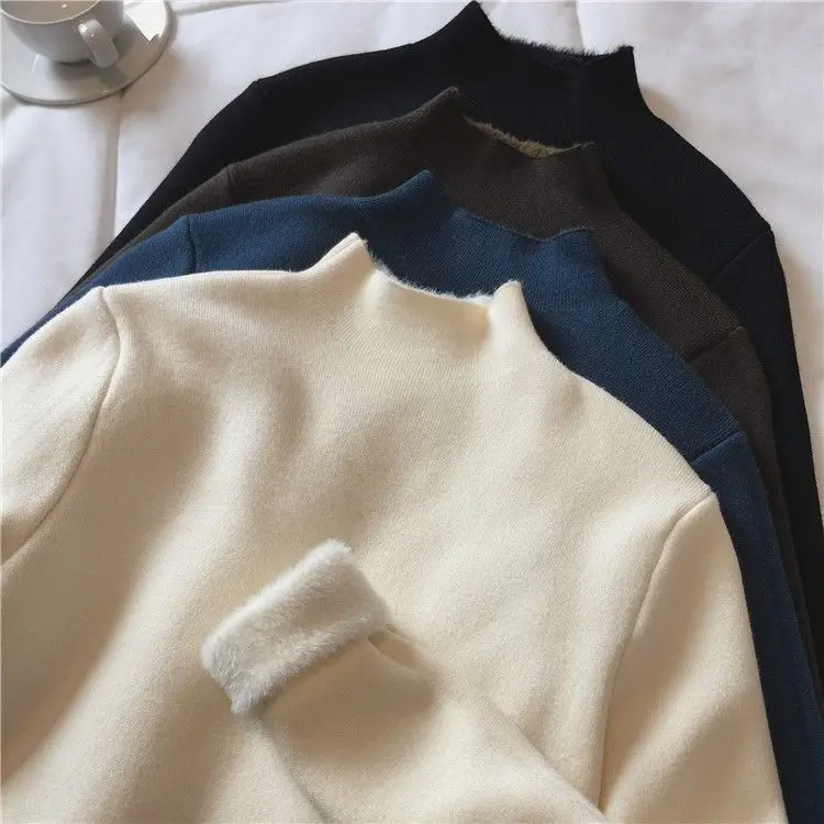 2024 Autumn/Winter Sweater Women's Half High Collar Pullover Loose Knitted Bottom Top Solid Color Fashion Long Sleeve B473
2024 Autumn/Winter Sweater Women's Half High Collar Pullover Loose Knitted Bottom Top Solid Color Fashion Long Sleeve B473