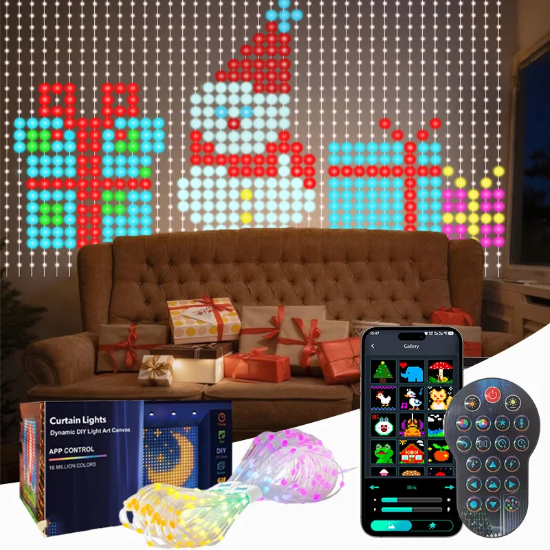 Умные занавески, светодиодные сказочные гирлянды, подвесные светильники для окон, сделай сам, меняющая цвет, синхронизация музыки для украшения рождественской вечеринки
Умные занавески, светодиодные сказочные гирлянды, подвесные светильники для окон, сделай сам, меняющая цвет, синхронизация музыки для украшения рождественской вечеринки