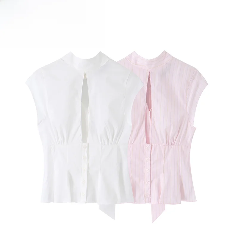 Summer New Knot Decoration Split Top Women's Clothing ZR ZA Fashion Design Sense Polyester Non-Shrinkage Sleeveless
Summer New Knot Decoration Split Top Women's Clothing ZR ZA Fashion Design Sense Polyester Non-Shrinkage Sleeveless