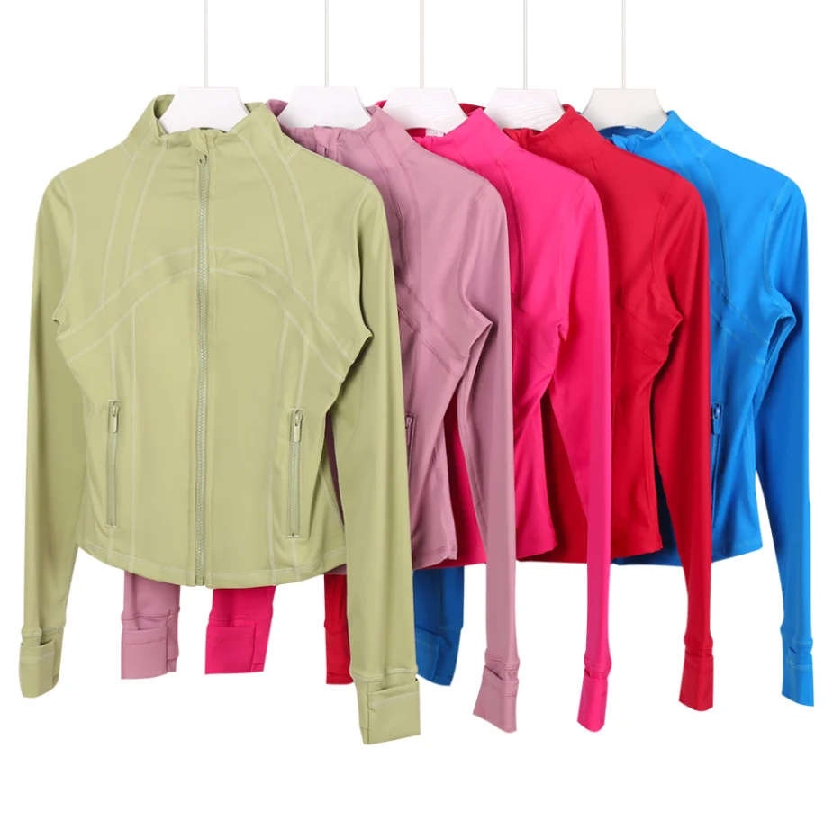 Быстросохнущая эластичная укороченная куртка для женщин - топ LULU Fitness с золотой молнией, легкий слой для бега, йоги, тренажерного зала
Быстросохнущая эластичная укороченная куртка для женщин - топ LULU Fitness с золотой молнией, легкий слой для бега, йоги, тренажерного зала