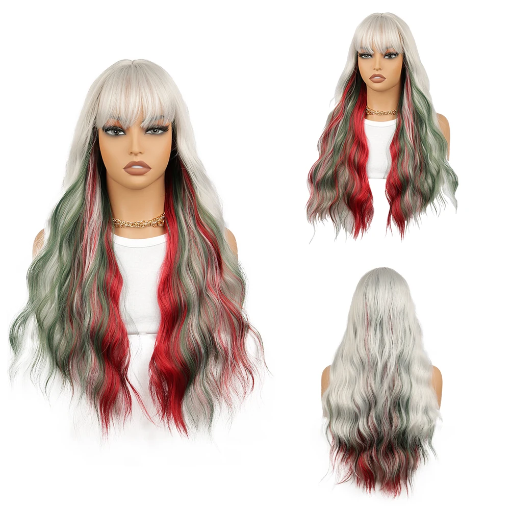The 26-Inch Color Gradient Synthetic Wavy Long Curly Bangs Are Suitable For Women'S Daily Party Fluffy And Heat-Resistant Wigs
The 26-Inch Color Gradient Synthetic Wavy Long Curly Bangs Are Suitable For Women'S Daily Party Fluffy And Heat-Resistant Wigs