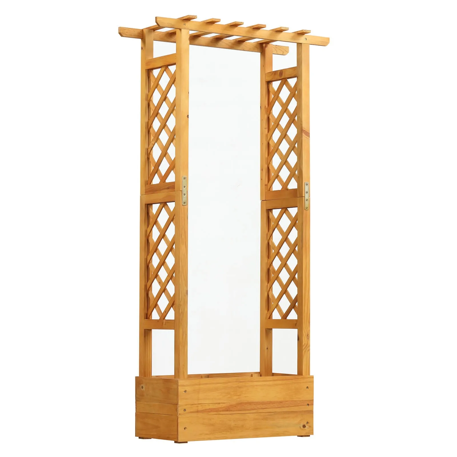 60” Raised Garden Bed with Trellis w/Hanging Roof, 2 Side Trellises for Flower
60” Raised Garden Bed with Trellis w/Hanging Roof, 2 Side Trellises for Flower