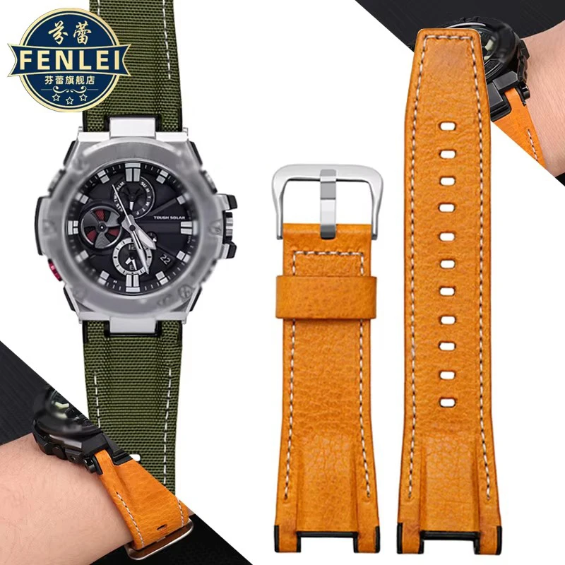Watch Strap For Casio Watch band GST-B100 GST-210 S130/S110/S120/W130/B100/W300 Genuine Leather Nylon Men's Bracelet 26×14MM
Watch Strap For Casio Watch band GST-B100 GST-210 S130/S110/S120/W130/B100/W300 Genuine Leather Nylon Men's Bracelet 26×14MM