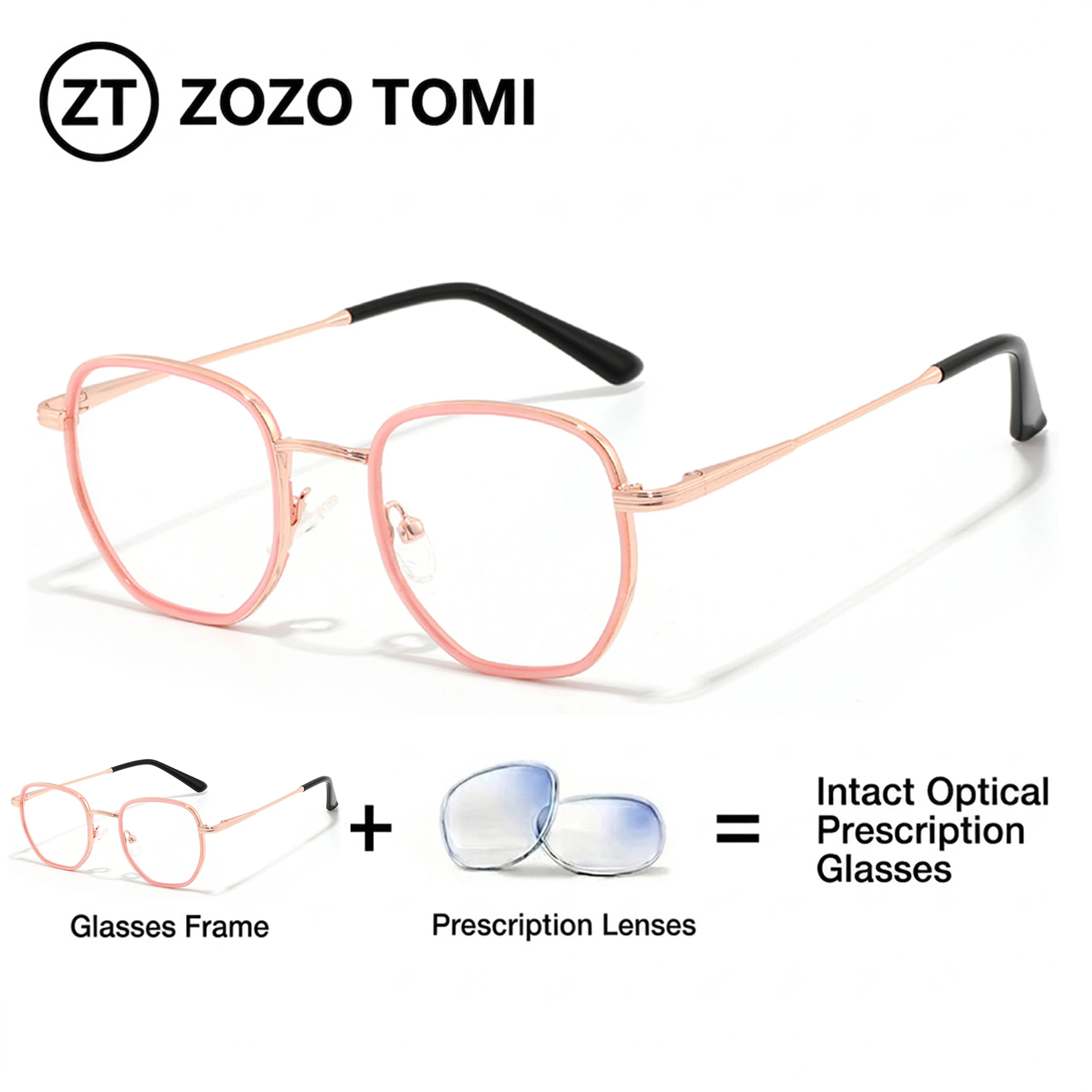 ZOZOTOMI Men Women Retro Square Prescription Glasses Metal & Acetate UV400 Photochromic Optical Sunglass Progressive Eyewear Len
ZOZOTOMI Men Women Retro Square Prescription Glasses Metal & Acetate UV400 Photochromic Optical Sunglass Progressive Eyewear Len