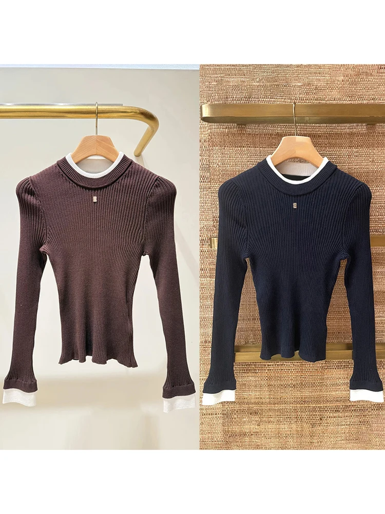 Gray Series Slim Fit round Neck High Elasticity Ribbed Knitwear Appearances Two Piece Women's Fashion Commute Style Clothing
Gray Series Slim Fit round Neck High Elasticity Ribbed Knitwear Appearances Two Piece Women's Fashion Commute Style Clothing