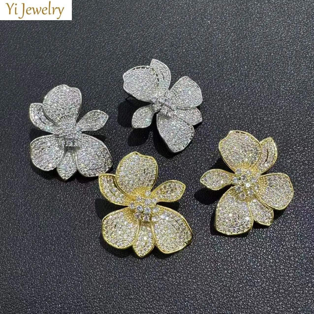 zirconia flower earrings for women shiny luxury jewelry gold silver color petals floral stud earrings dinner party wedding gift
zirconia flower earrings for women shiny luxury jewelry gold silver color petals floral stud earrings dinner party wedding gift