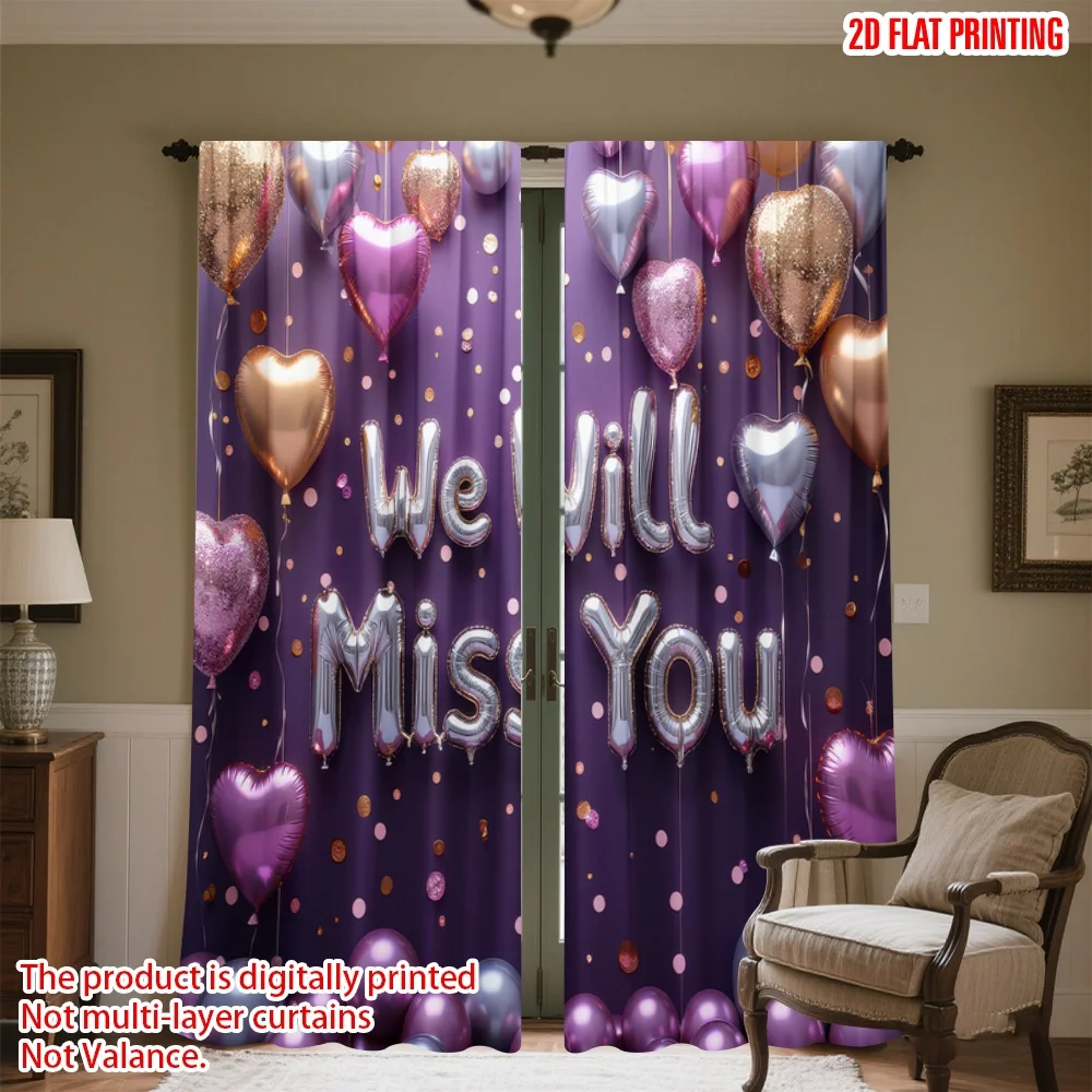 2D flat printing 2pcs Curtains Farewell Heart Balloons(1) Digital Printed Polyester Drapes All Season Party & Holiday Decor
2D flat printing 2pcs Curtains Farewell Heart Balloons(1) Digital Printed Polyester Drapes All Season Party & Holiday Decor