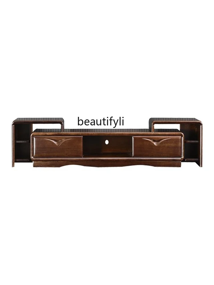 A07 New Chinese Style Black Walnut Solid Wood TV Cabinet Retractable Simple Modern Nordic Economical Living Room Assembled Cabi
A07 New Chinese Style Black Walnut Solid Wood TV Cabinet Retractable Simple Modern Nordic Economical Living Room Assembled Cabi