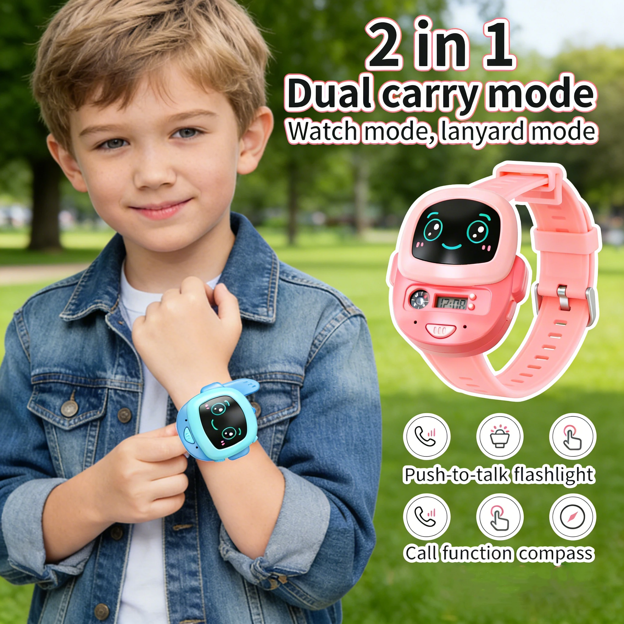 2in1 1000M Children's Walkie Talkies Watch Multi-functional LED Light 2pieces Wireless Voice Phone Interactive Toy Kids Gift
2in1 1000M Children's Walkie Talkies Watch Multi-functional LED Light 2pieces Wireless Voice Phone Interactive Toy Kids Gift