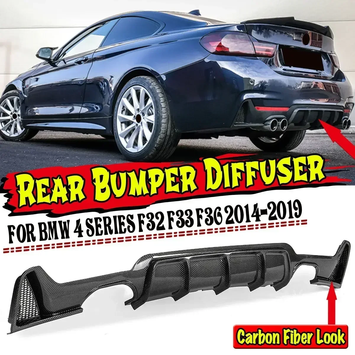Диффузор для заднего бампера из углеродного волокна, наборы для BMW 4 серии F32 F33 F36 2014-2019 M Sport
Диффузор для заднего бампера из углеродного волокна, наборы для BMW 4 серии F32 F33 F36 2014-2019 M Sport