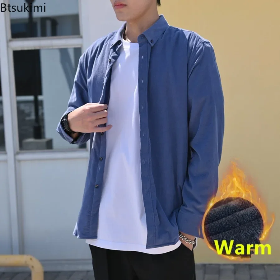 New 2025 Men's Keep Warm Shirts Solid Turn-down Collar Button Shirts Fleece Warm Cardigan Shirts Autumn Winter Casual Men's Tops
New 2025 Men's Keep Warm Shirts Solid Turn-down Collar Button Shirts Fleece Warm Cardigan Shirts Autumn Winter Casual Men's Tops