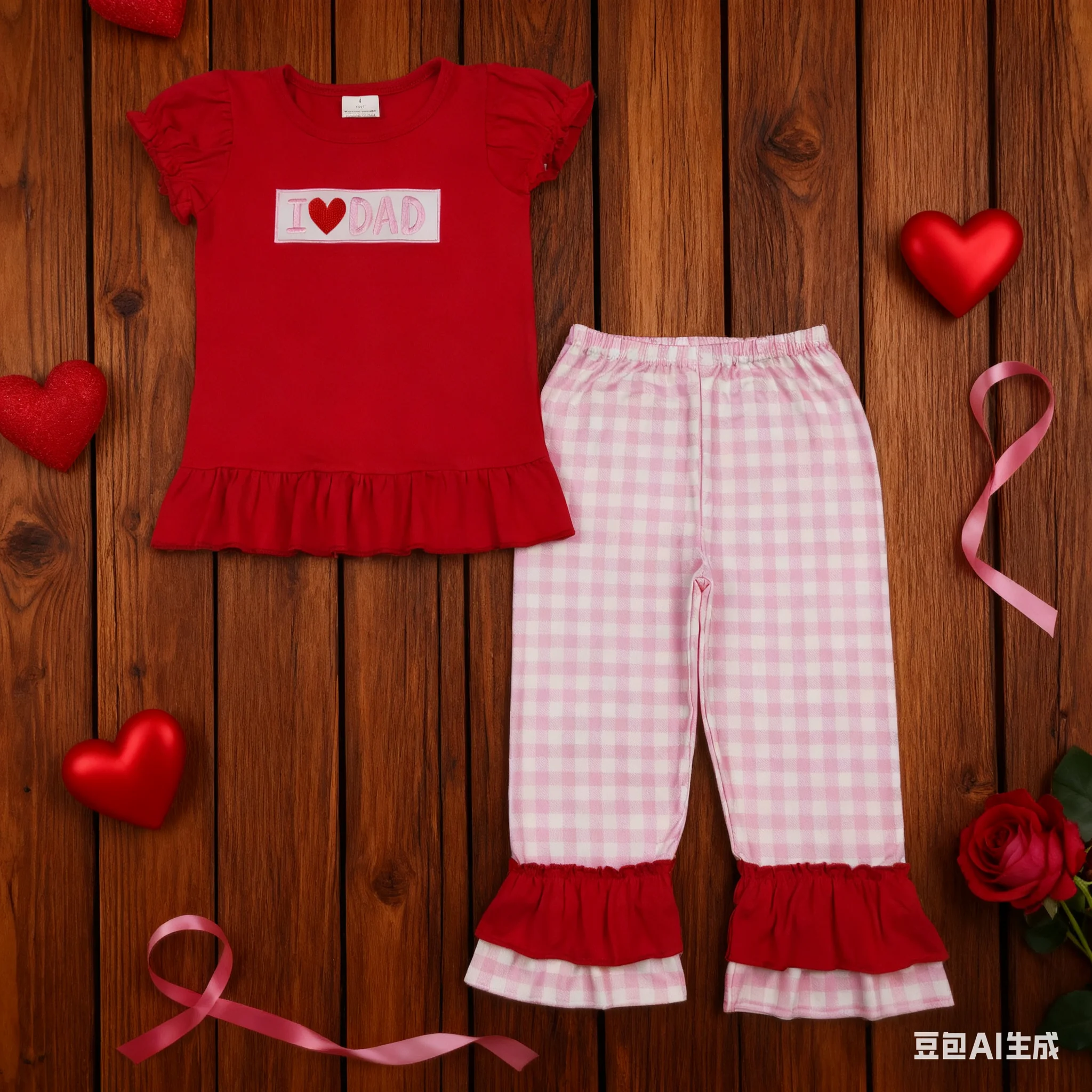 Z1021-01 GSPO2072 Kids Girls Outfit Short Sleeve Top With Pants Set Children Valentine's Day Clothes
Z1021-01 GSPO2072 Kids Girls Outfit Short Sleeve Top With Pants Set Children Valentine's Day Clothes