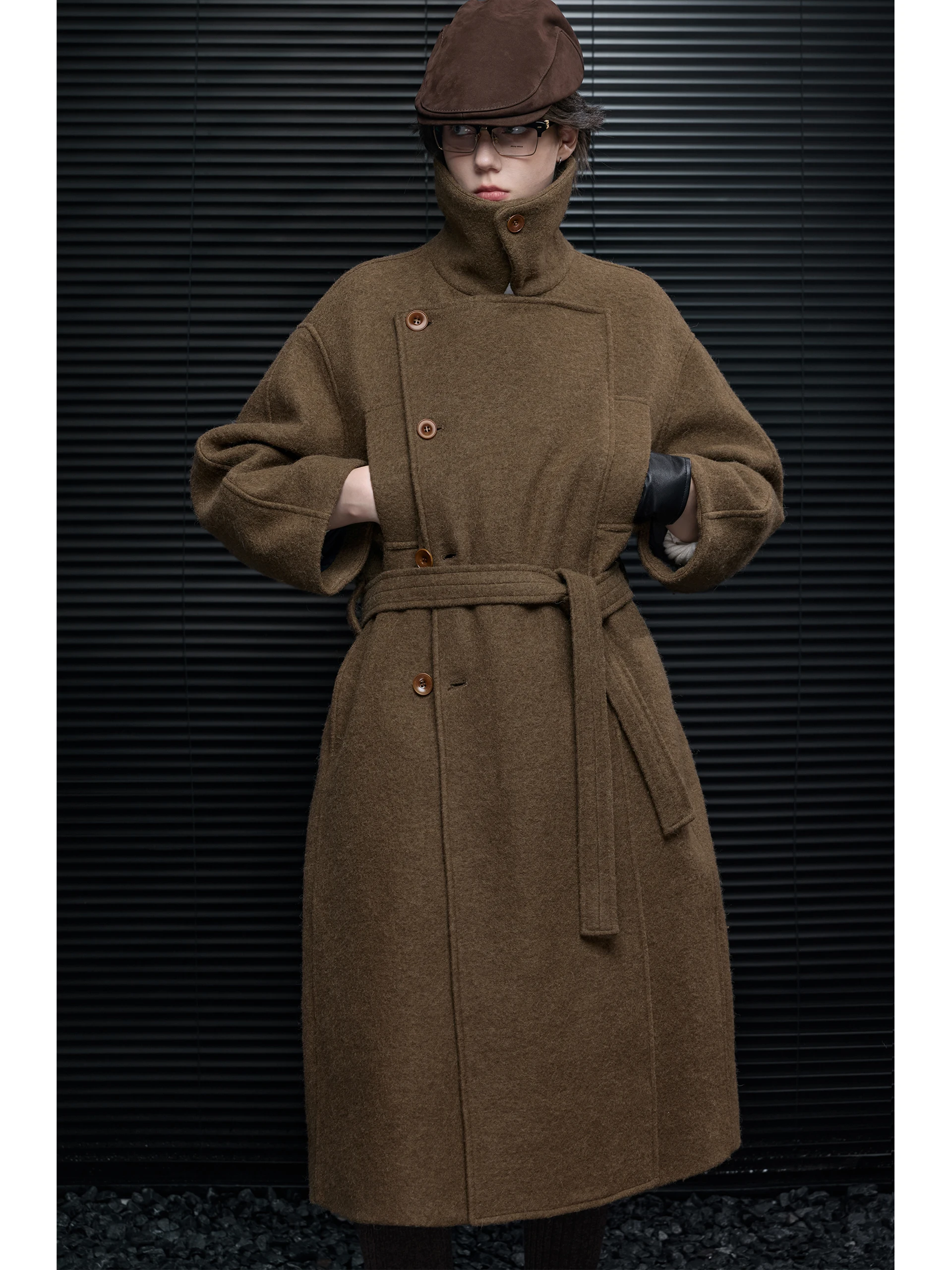Brown Woolen Coat Medium Length Women's Outerwear Lazy Style Design High-End Feel Streetwear Polyester 90% Wool 10% Long Sleeve
Brown Woolen Coat Medium Length Women's Outerwear Lazy Style Design High-End Feel Streetwear Polyester 90% Wool 10% Long Sleeve