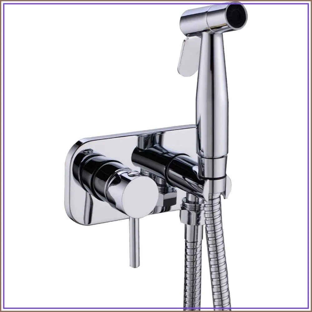 Concealed Hot & Cold Bidet Spray Set, Brass Hand Held Bidet Sprayer, Chrome, 47" Hose
Concealed Hot & Cold Bidet Spray Set, Brass Hand Held Bidet Sprayer, Chrome, 47" Hose