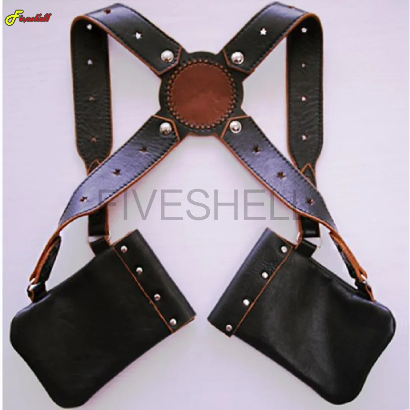 Halloween Medieval Steampunk Leather Shoulder Harness Holster Bag Vintage Double Pocket Bag Vest Festival Viking Cosplay Costume
Halloween Medieval Steampunk Leather Shoulder Harness Holster Bag Vintage Double Pocket Bag Vest Festival Viking Cosplay Costume