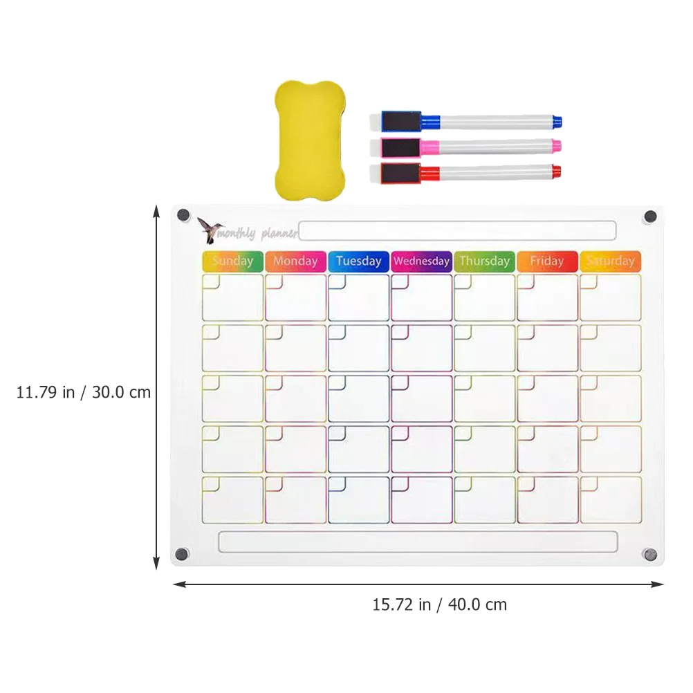 1Set Magnetic Acrylic Calendar Board for Fridge Dry Erase Refrigerator Monthly Planner Whiteboard Magnetic Calendar for Fridge
1Set Magnetic Acrylic Calendar Board for Fridge Dry Erase Refrigerator Monthly Planner Whiteboard Magnetic Calendar for Fridge