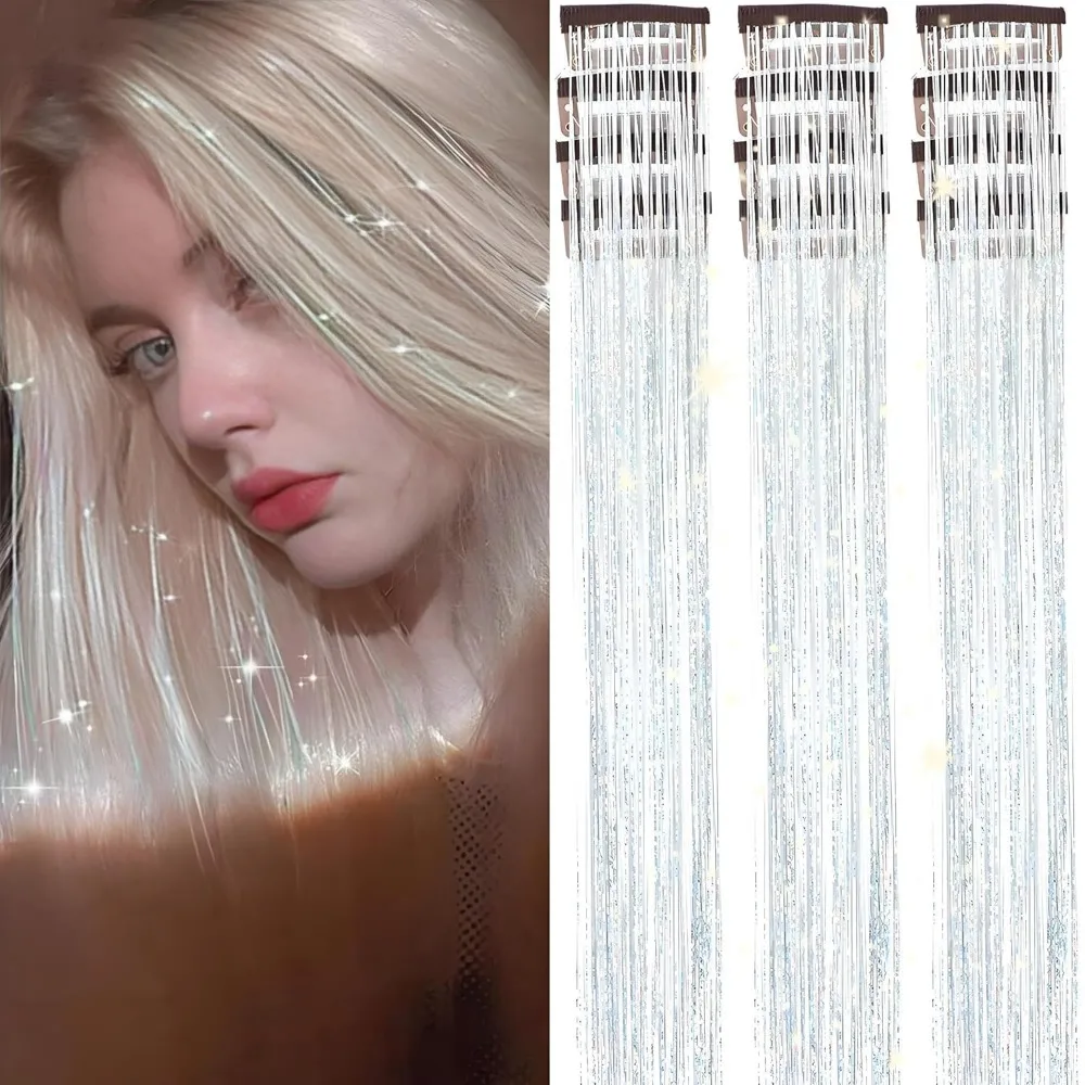 Набор из 6 штук: блестящие накладные пряди для волос с клипсами, термостойкие, разноцветные, для девочек, для вечеринок и фестивалей
Набор из 6 штук: блестящие накладные пряди для волос с клипсами, термостойкие, разноцветные, для девочек, для вечеринок и фестивалей