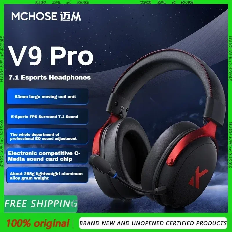 MCHOSE V9 pro Wireless Headphones 3-Mode Noise Reduction Mic Customizable Head-mounted Earphones for Music Gaming PC
MCHOSE V9 pro Wireless Headphones 3-Mode Noise Reduction Mic Customizable Head-mounted Earphones for Music Gaming PC