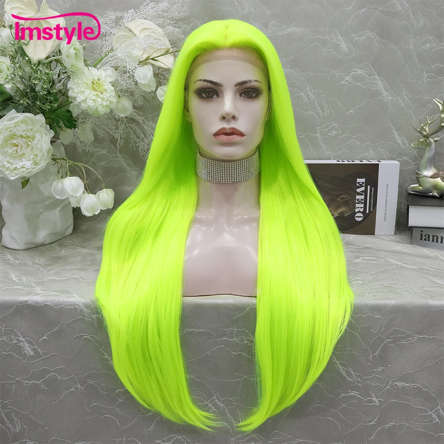 Imstyle Fluorescent Green Long Wig Synthetic Lace Front T Part Straight Hair Wigs for Women Heat Resistant Fiber Cosplay
Imstyle Fluorescent Green Long Wig Synthetic Lace Front T Part Straight Hair Wigs for Women Heat Resistant Fiber Cosplay