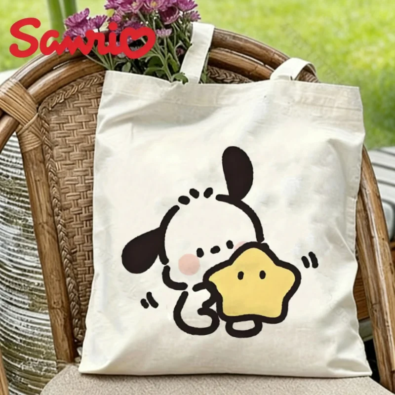 1PC Sanrio Pochacco Canvas Tote Bag Double-sided Star Print Eco-friendly Reusable Shoulder Bag
1PC Sanrio Pochacco Canvas Tote Bag Double-sided Star Print Eco-friendly Reusable Shoulder Bag